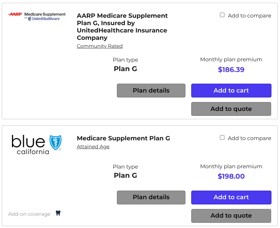 Aarp Versus Blue Shield Medigap Plans