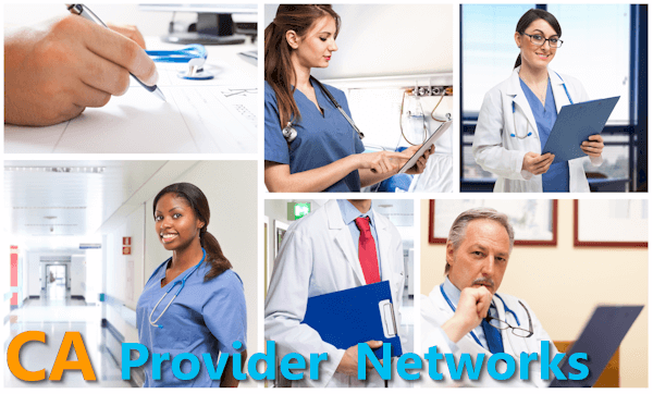 California doctor networks for Anthem Blue Cross versus Blue Shield of California