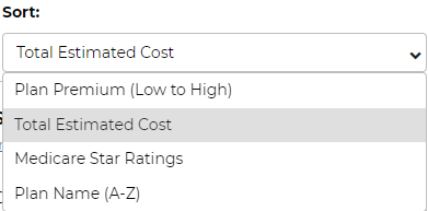 find lowest total cost for Part D
